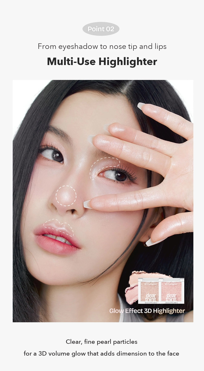 MILKTOUCH Dear Thing Glow Effect 3D Highlighter detail 06