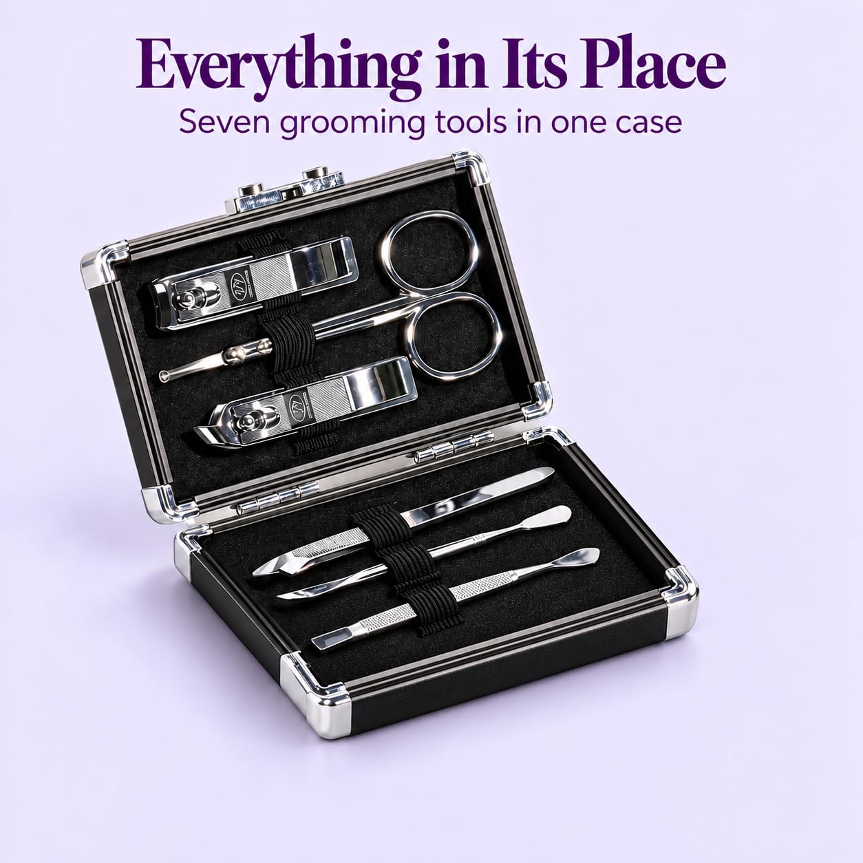 777 Hojadko K-Heritage 7-Piece Nail Care Set Black detail 04