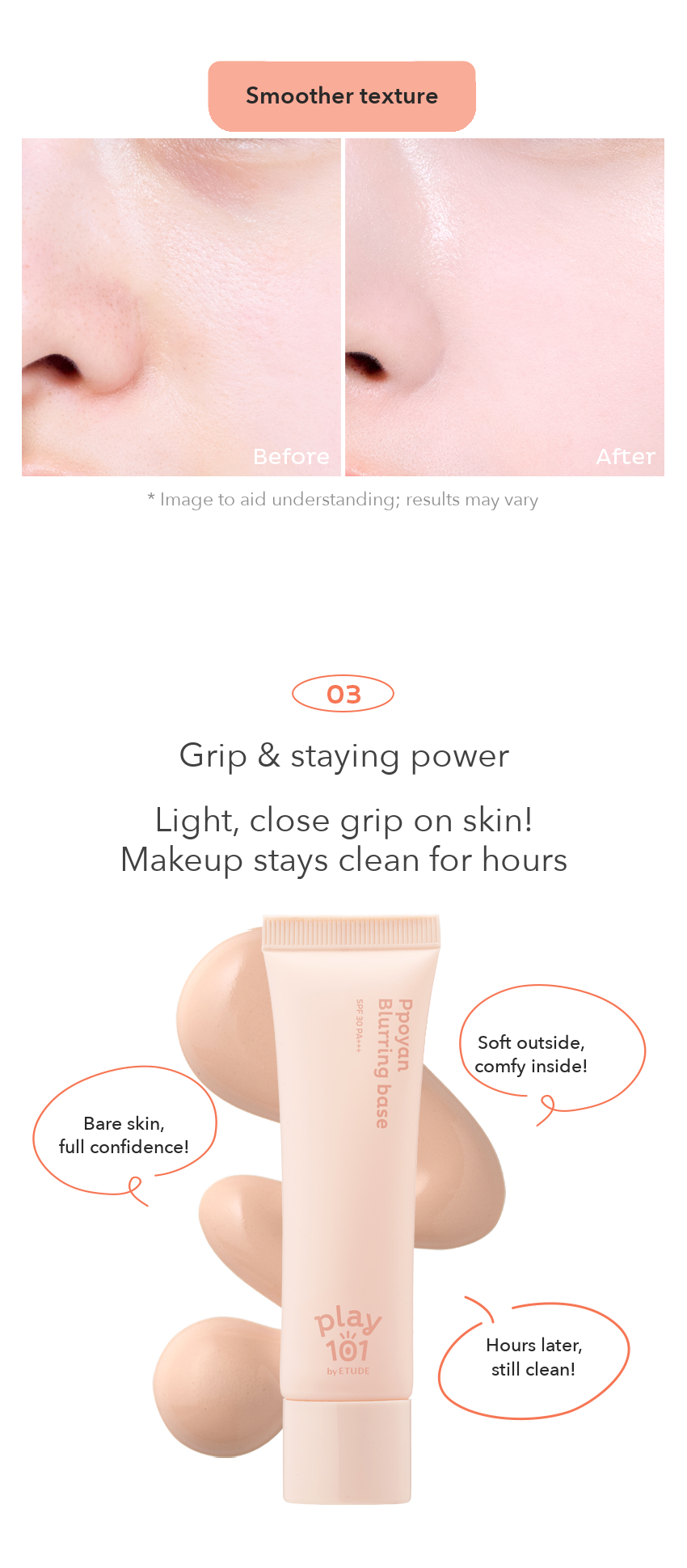 Play 101 by ETUDE Ppoyan Blurring Base 25ml detail 05