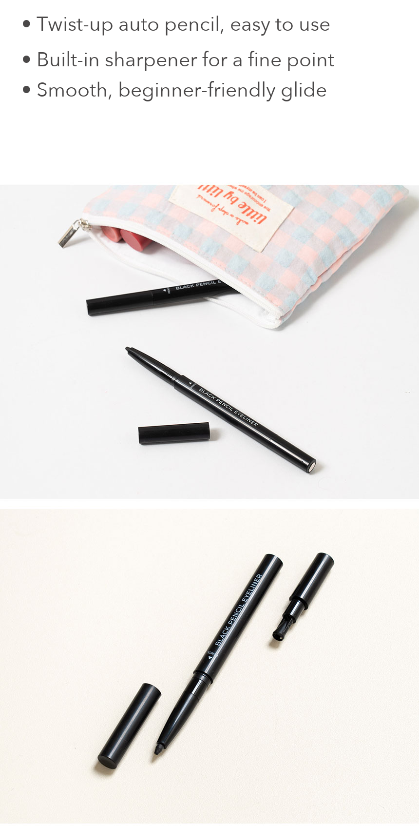 NEW Stylish Auto Eyeliner Pencil Black 0.25g detail 02