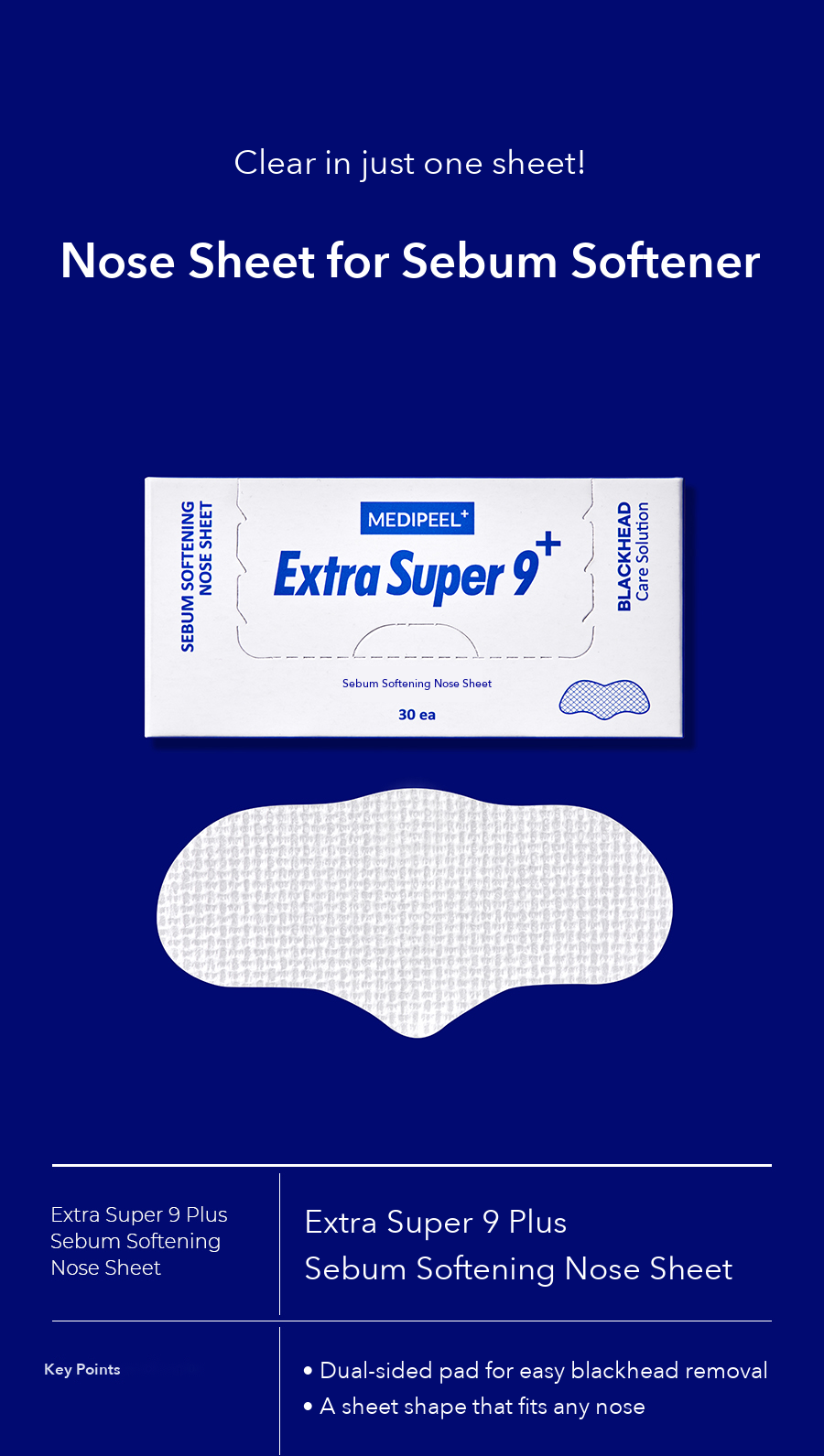 MEDIPEEL Extra Super 9 Plus Sebum Cleaner Nose Sheet detail 01
