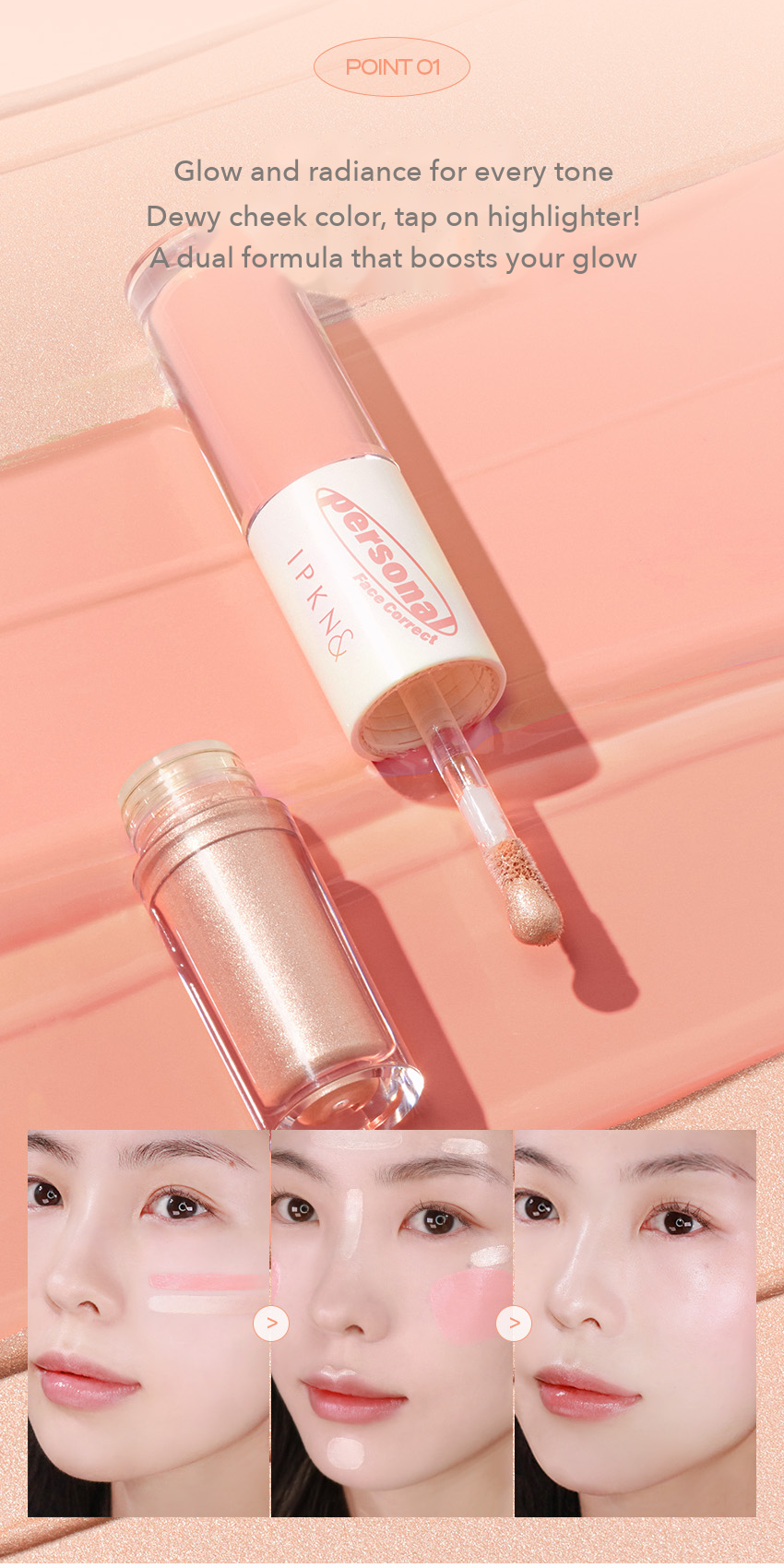 IPKN Personal Tone Cheek Lighter Duo Warm Lighter detail 02