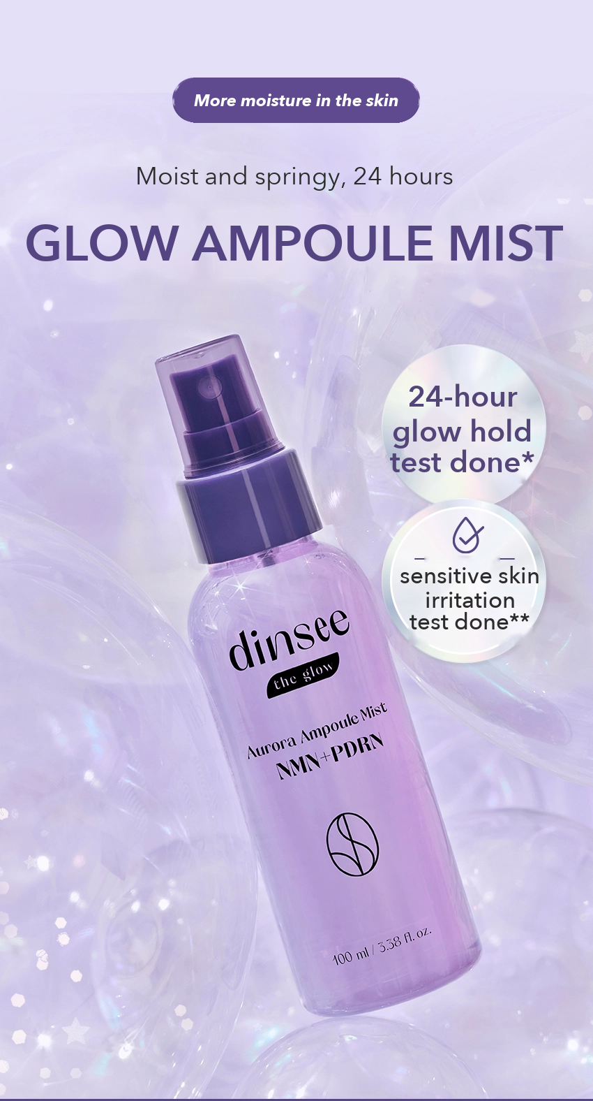 dinsee the glow Aurora Ampoule Mist detail 01