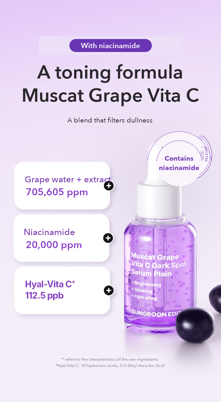 INGREDIENT EDITOR Muscat Grape Vita C Dark Spot Serum Plain detail 4