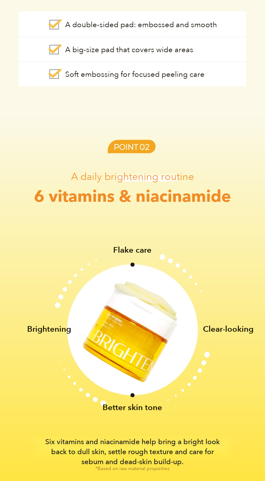 COACOS Vitamin Brightening Peeling Pad detail 4