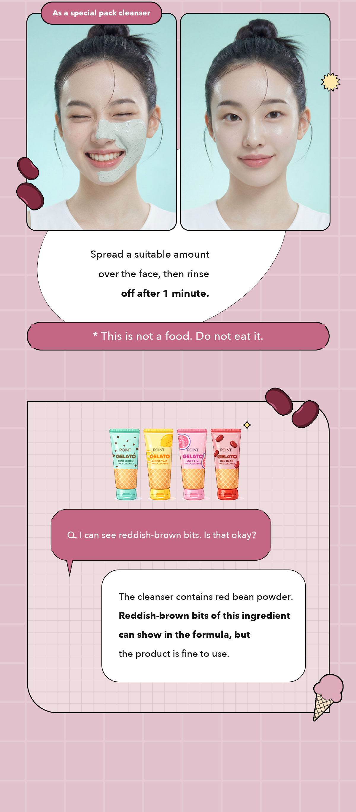 POINT Gelato Red Bean Pack Cleanser detail 16