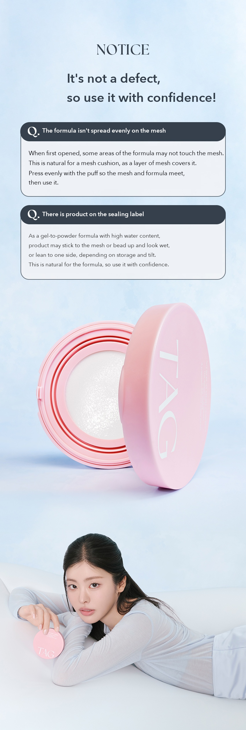 TAG No Sebum Mesh Cushion detail 13