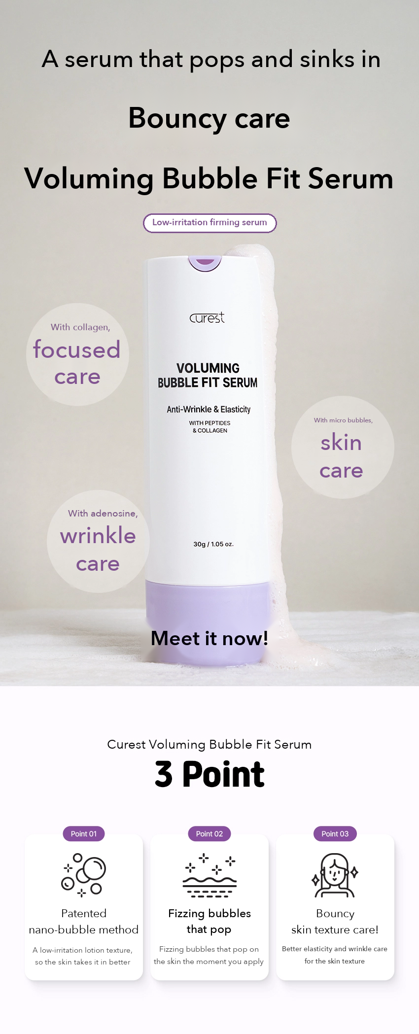 CUREST Voluming Bubble Fit Serum detail 3