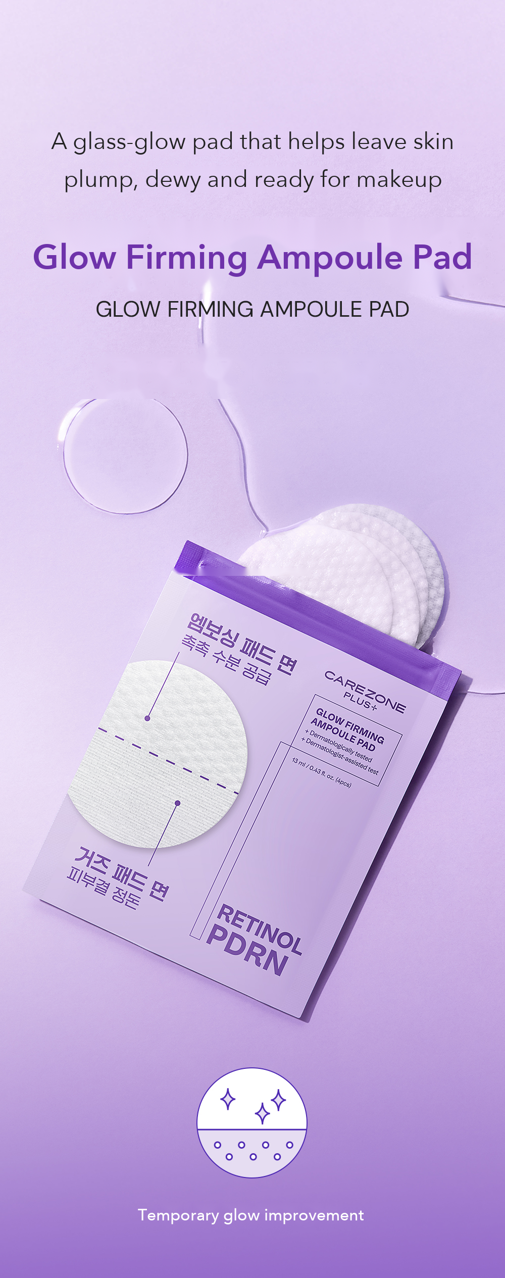 CAREZONE PLUS+ Glow Firming Ampoule Pad detail 01