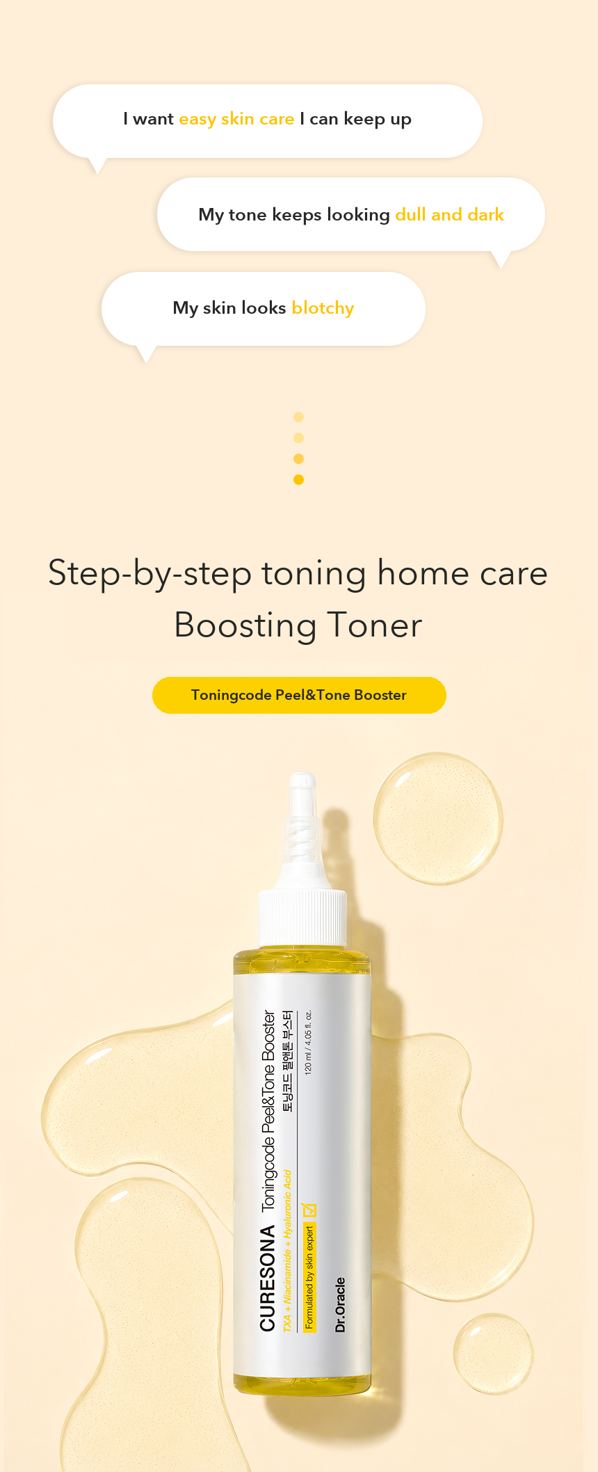 Dr.Oracle Curesona Toningcode Peel&Tone Booster 120ml detail 02