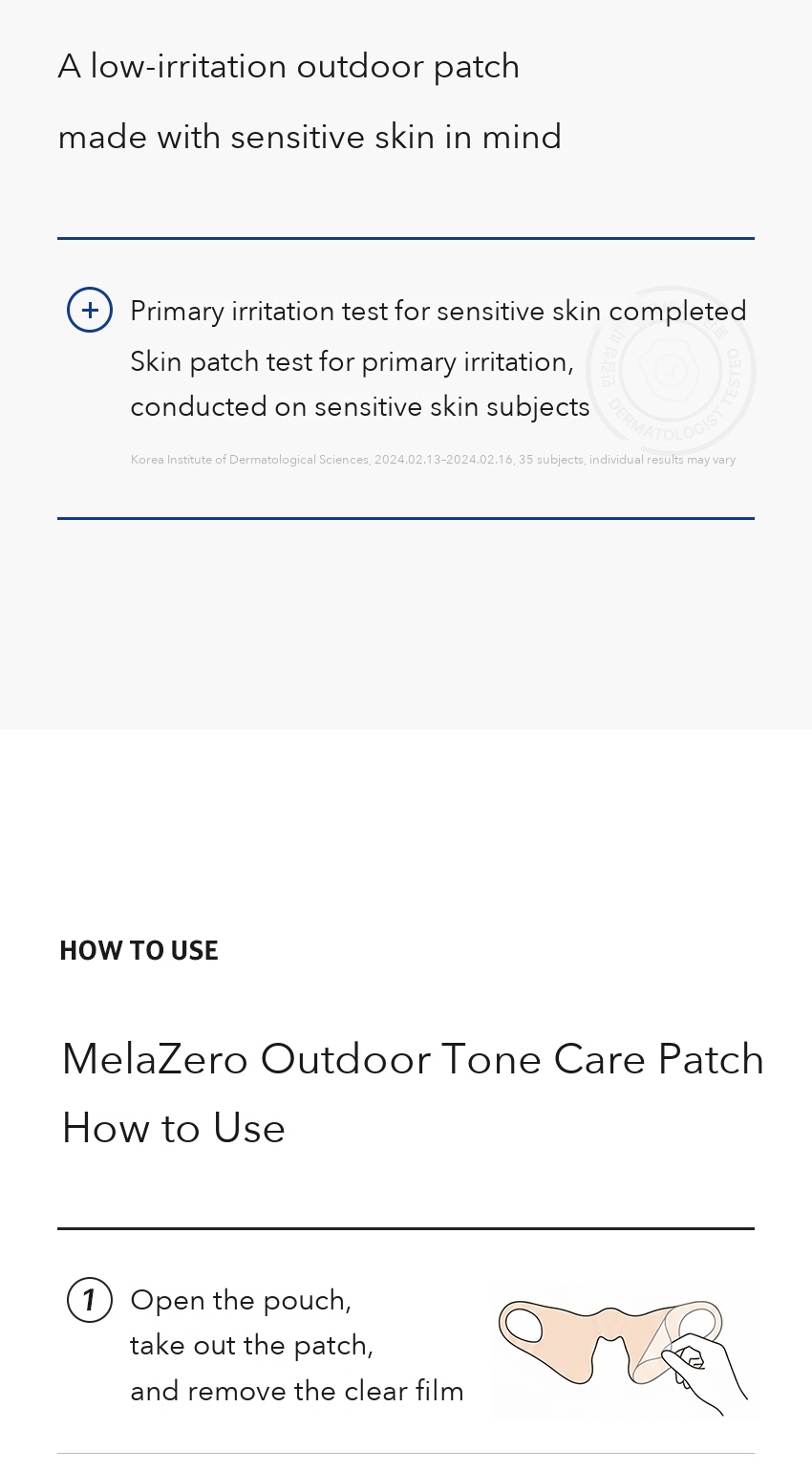 FATION MelaZero Outdoor Tone Care Patch detail 6