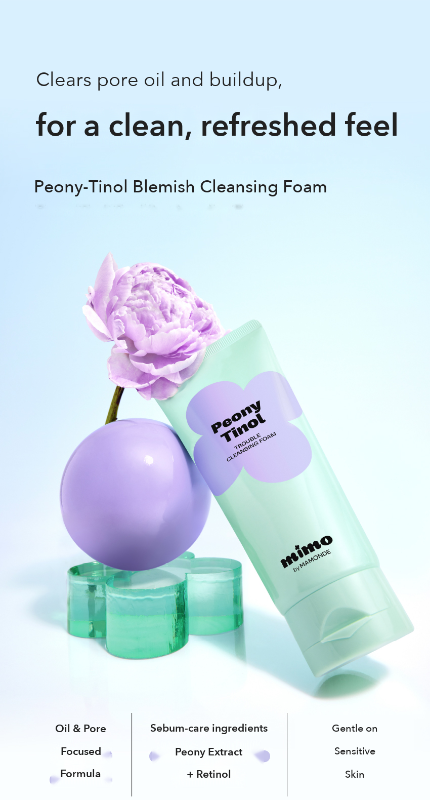 MIMO by MAMONDE Peony-Tinol Blemish Cleansing Foam detail 2
