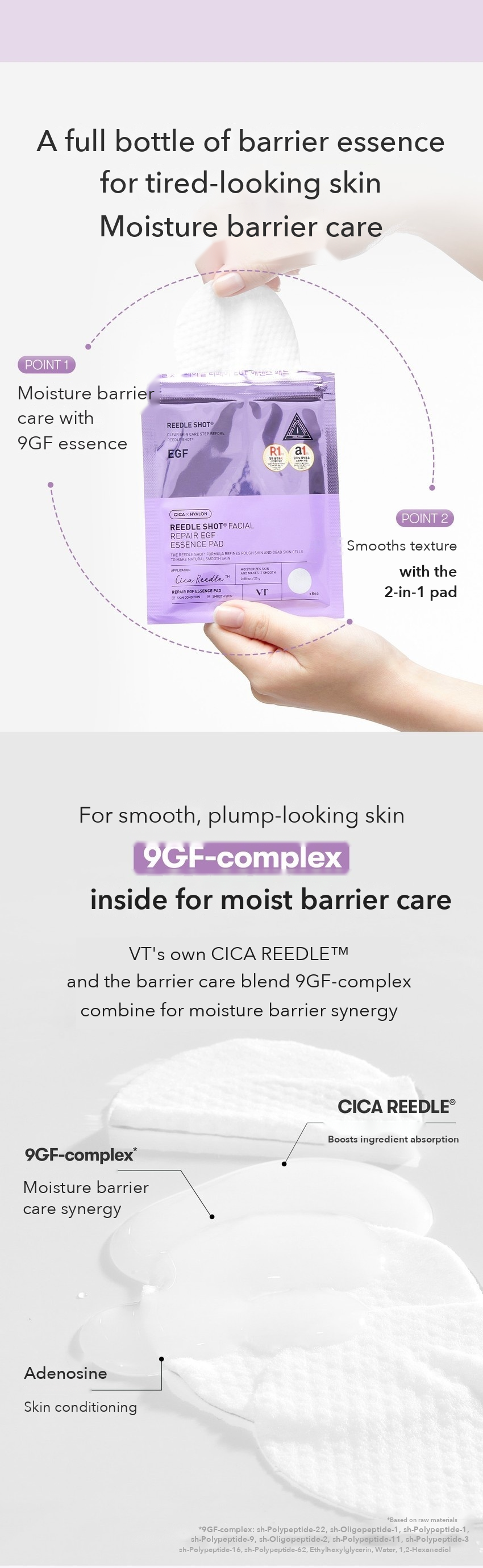 VT Reedle Shot Facial Repair EGF Essence Pad 8 Pads detail 02
