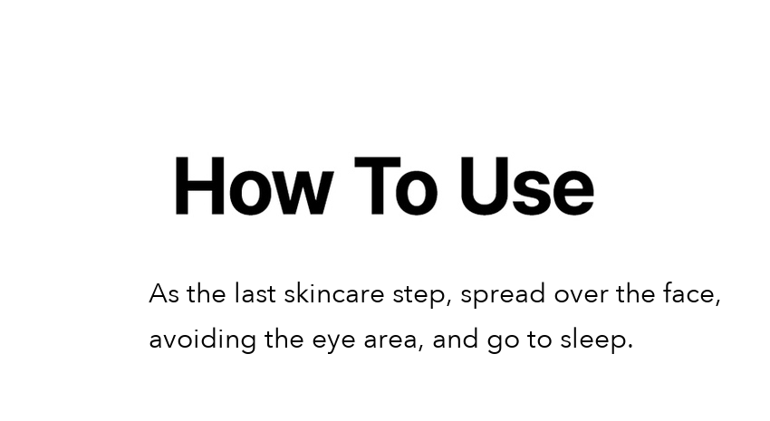 SNP Youth Age Bird's Nest Overnight Mask how to use