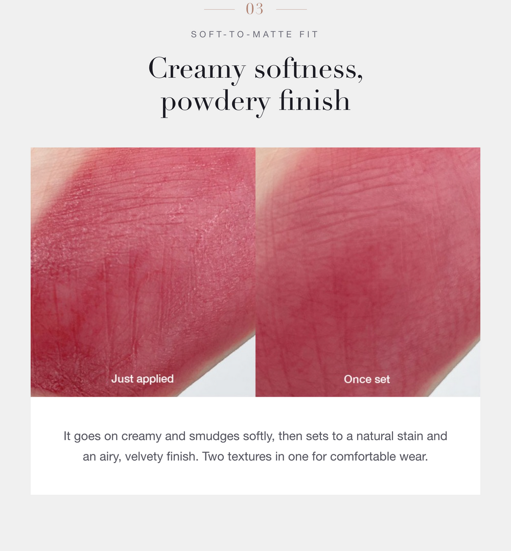 HEVVY MAKEUP Blurring Slip Fit Lip & Cheek detail 17