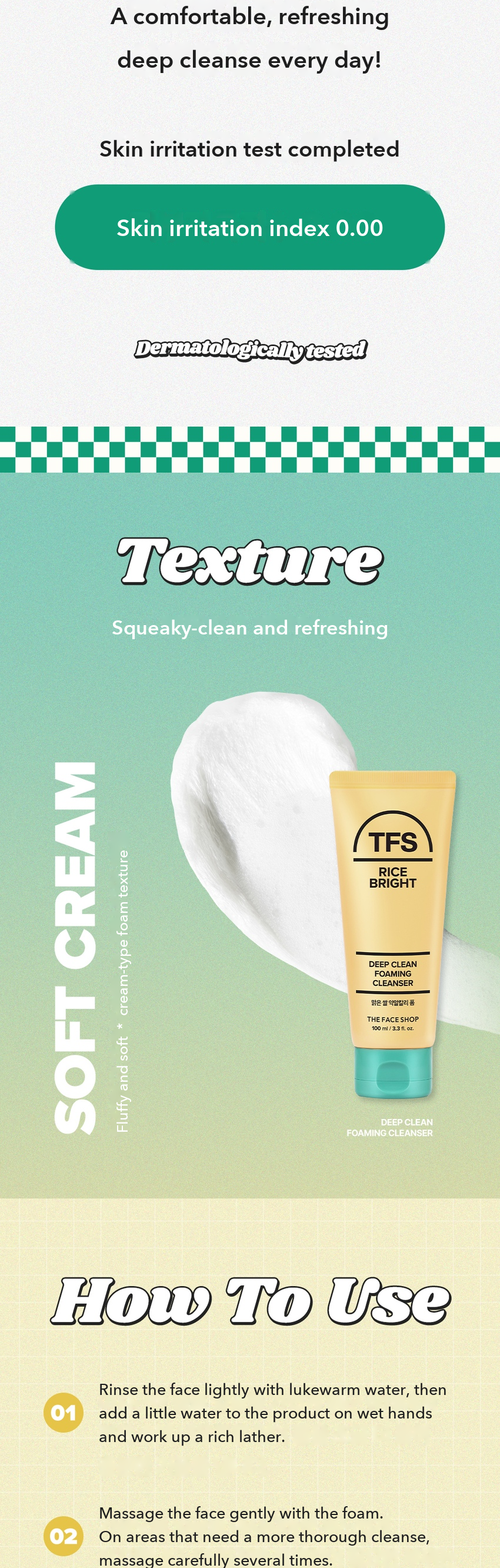THE FACE SHOP Rice Water Mildly Alkaline Foam detail 7