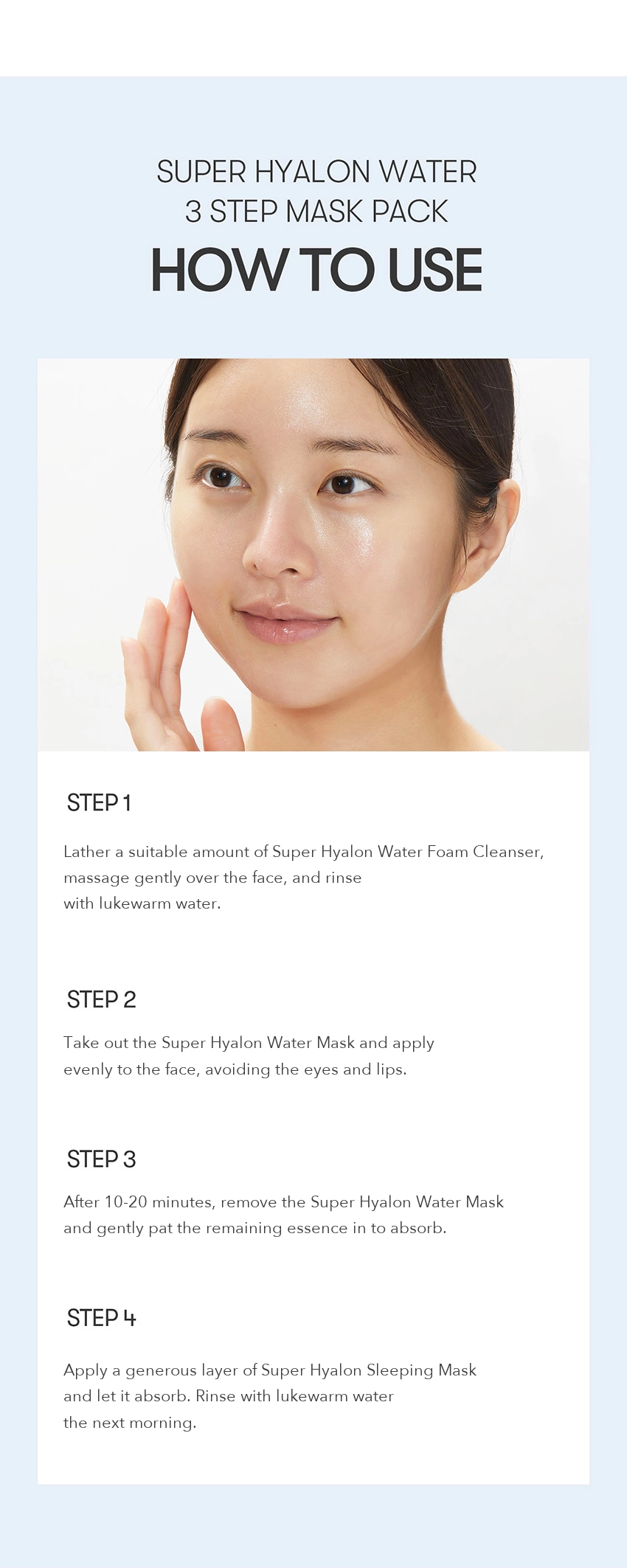 VT Super Hyalon Water 3-Step Mask Pack detail 06