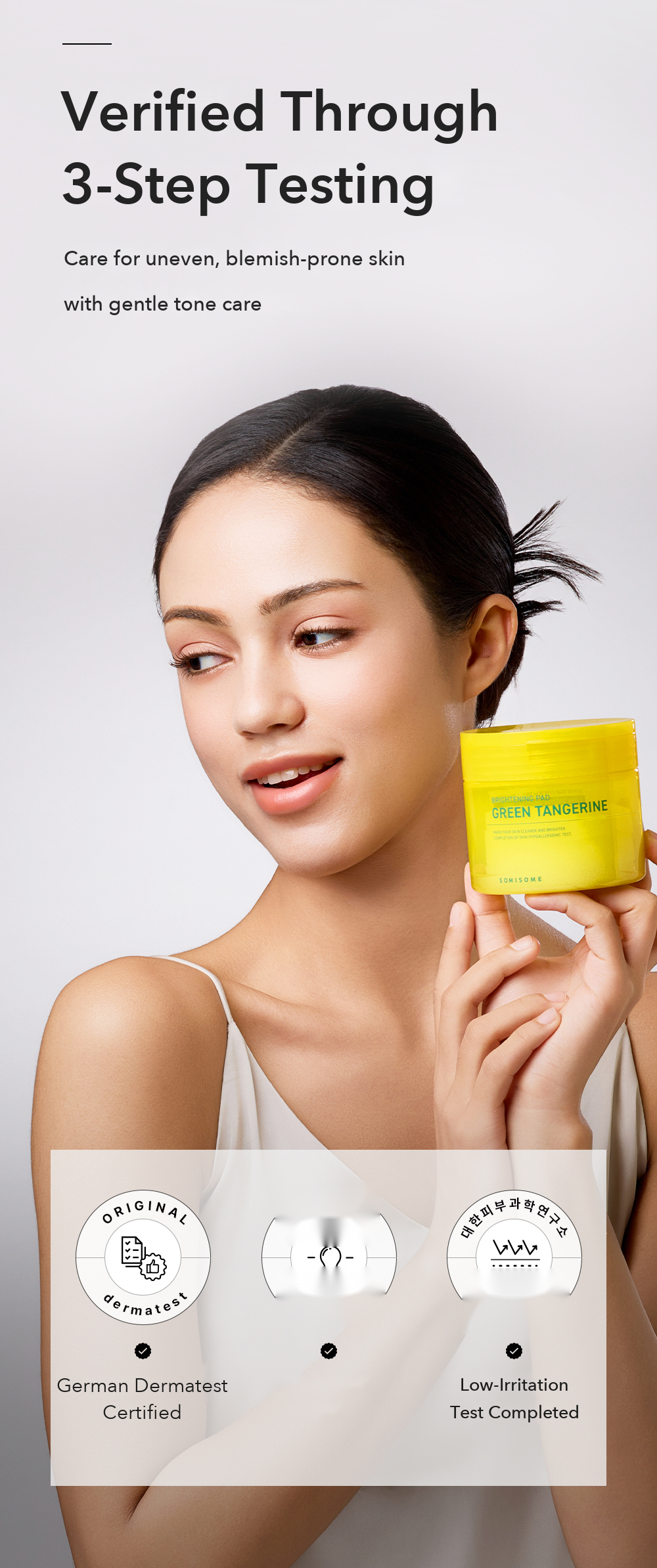 SOMISOME Green Tangerine Toning Pad 50 Pads 130g detail 02