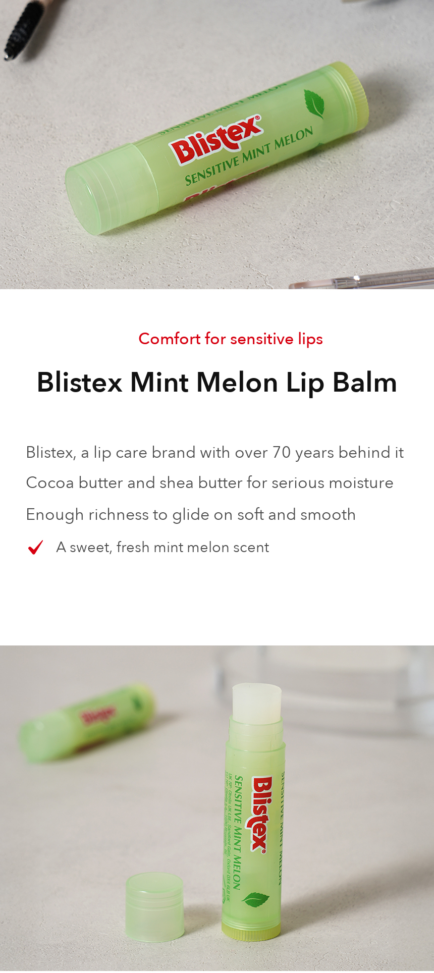 Blistex Mint Melon Lip Balm detail 01