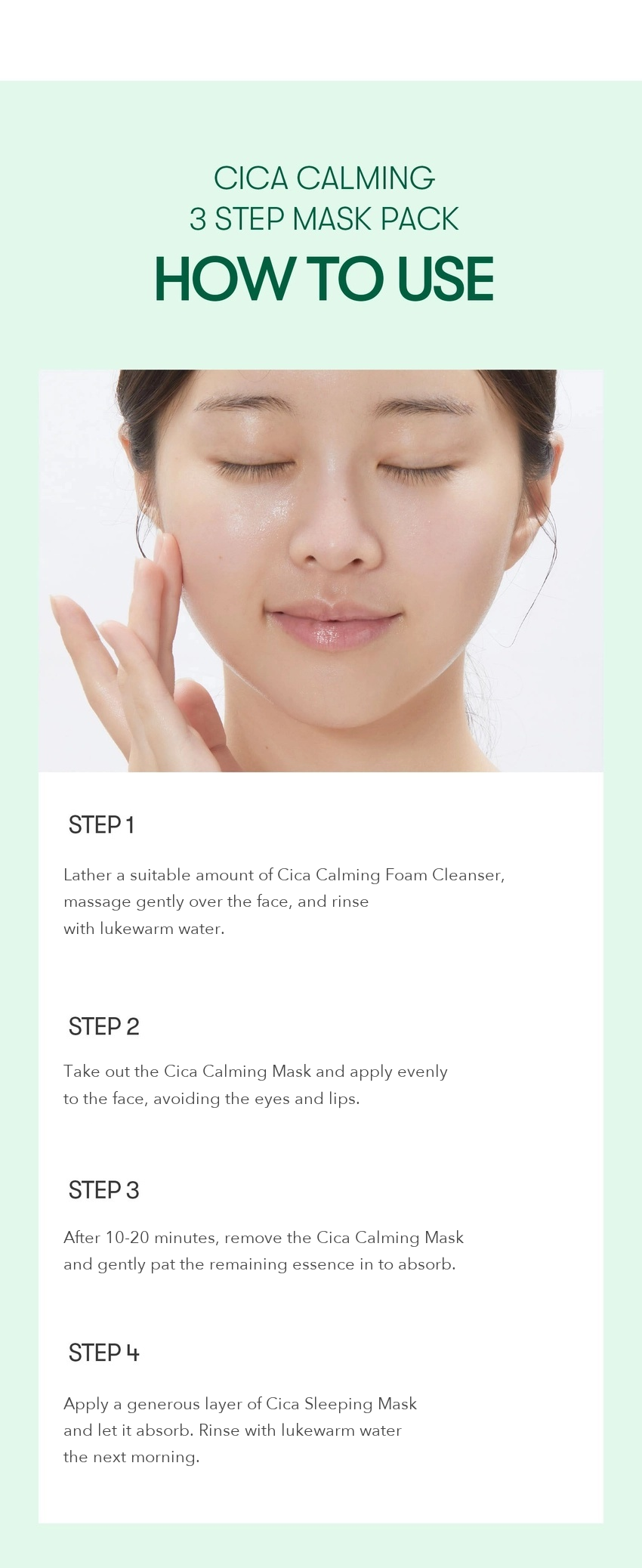 VT Cica Calming 3-Step Mask Pack detail 05