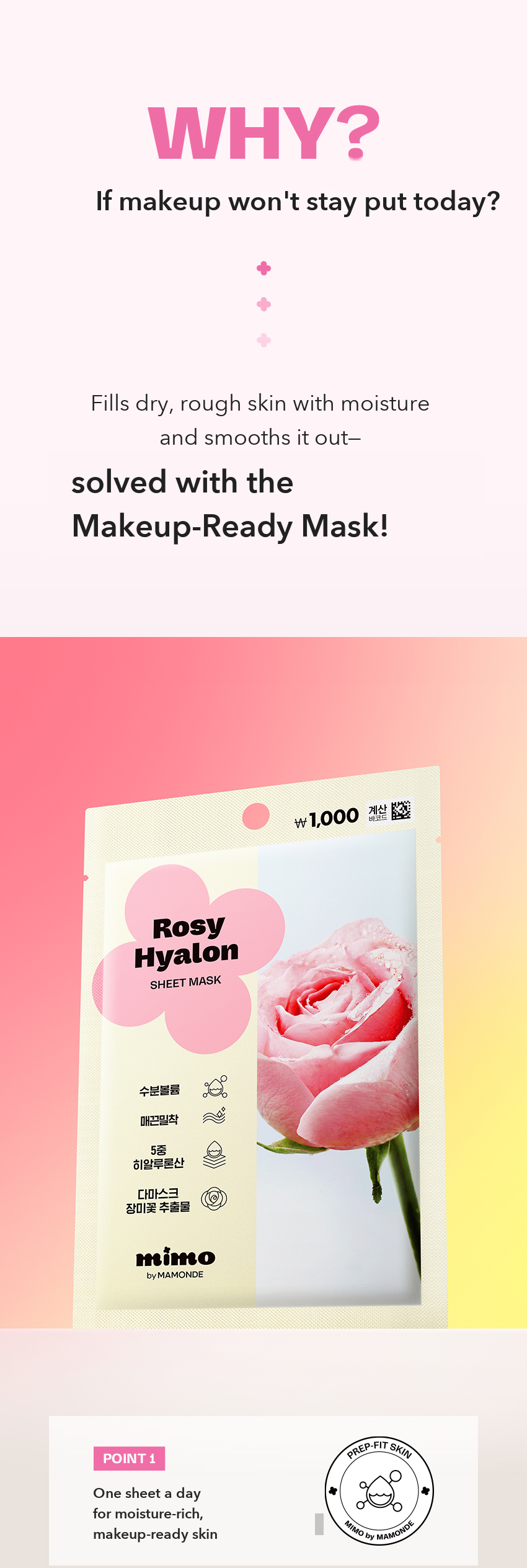 MIMO by MAMONDE Rosy-Hyalon Sheet Mask detail 02