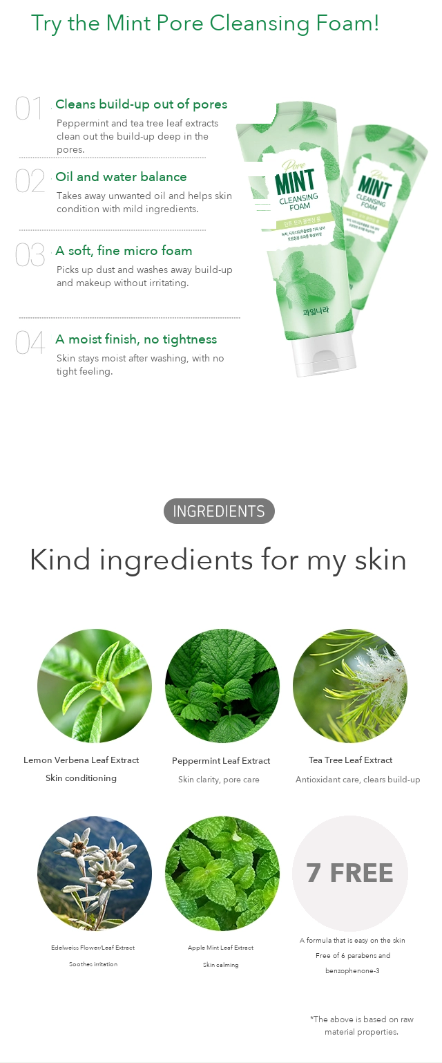 Fruits Nara Seasonal Mint Pore Cleansing Foam 130g detail 2