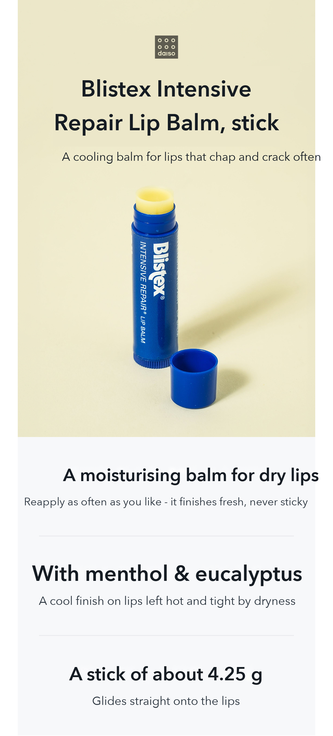 BLISTEX Intensive Repair Lip Balm Stick detail 1