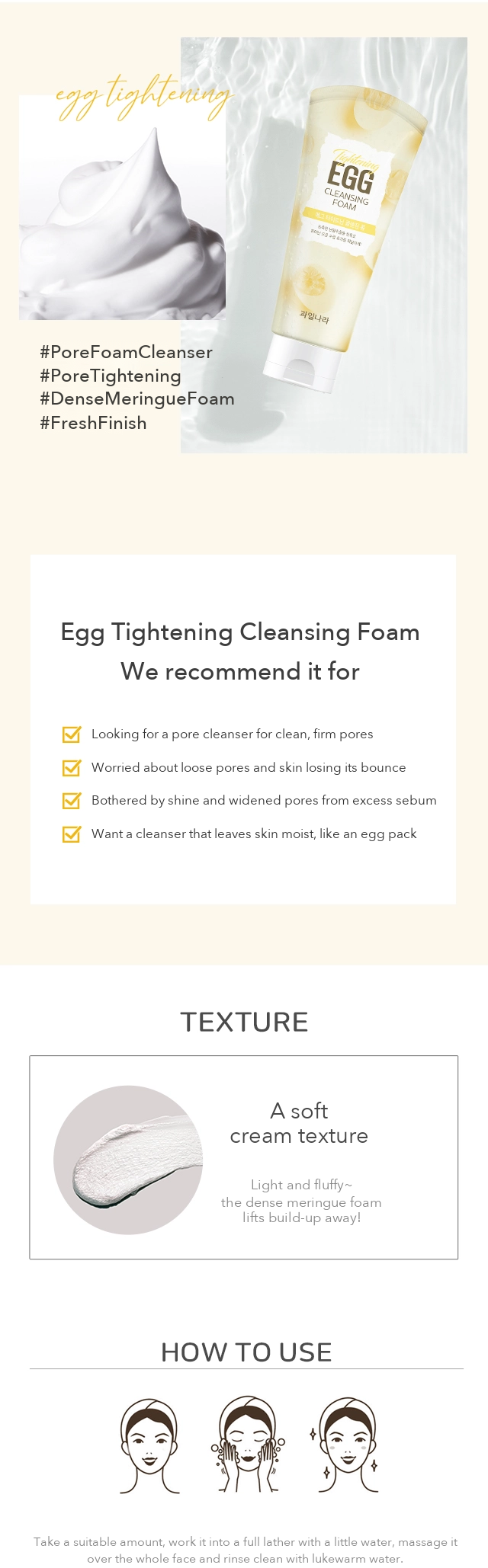Fruits Nara Egg Tightening Cleansing Foam 130g detail 03