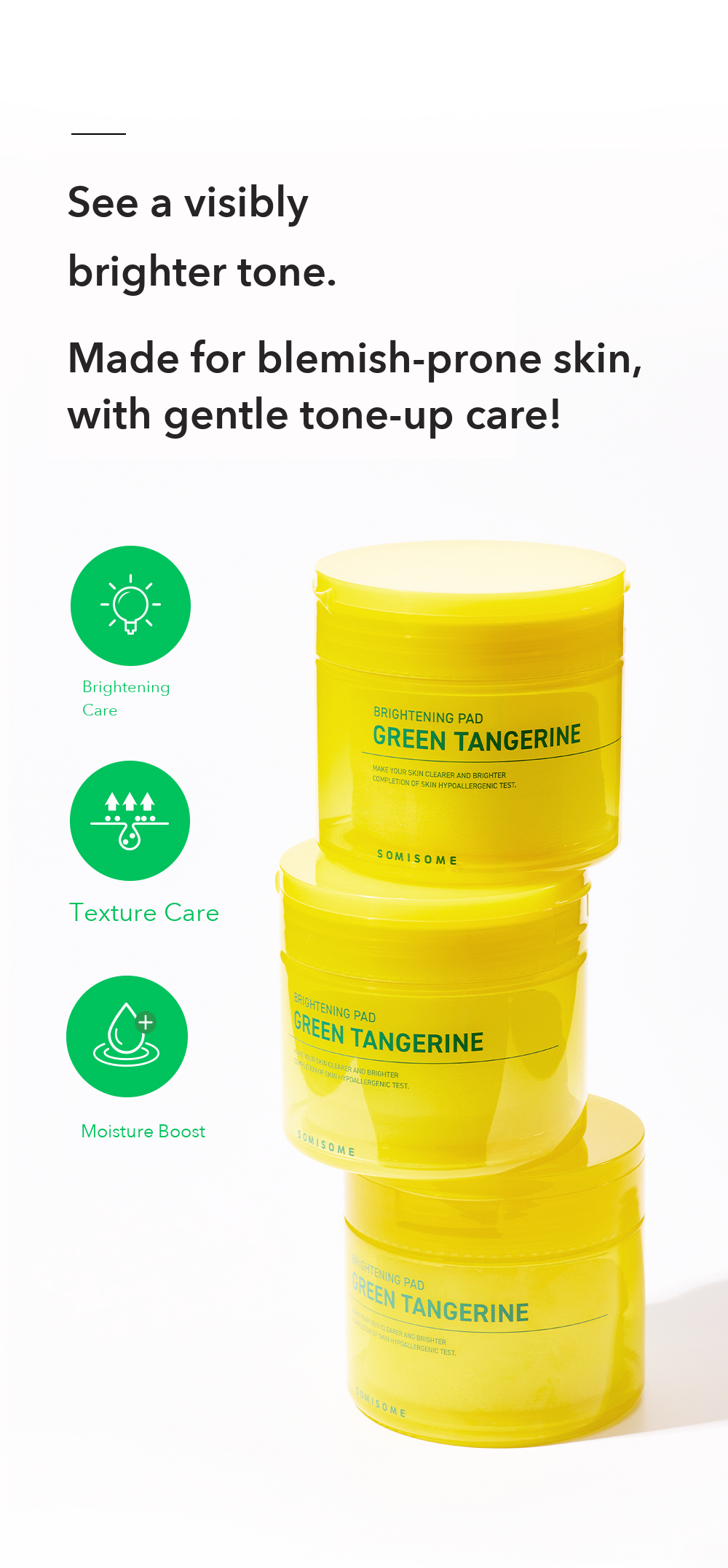 SOMISOME Green Tangerine Toning Pad 50 Pads 130g detail 11